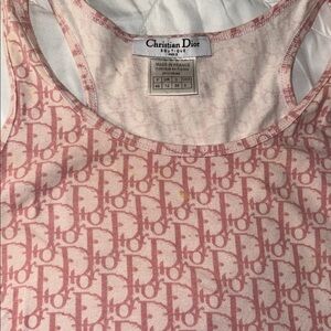 Authentic EUC Christian Dior boutique, pink tank top size 6 or eight stretchy